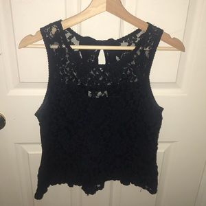 Abercrombie & Fitch lace peplum tank